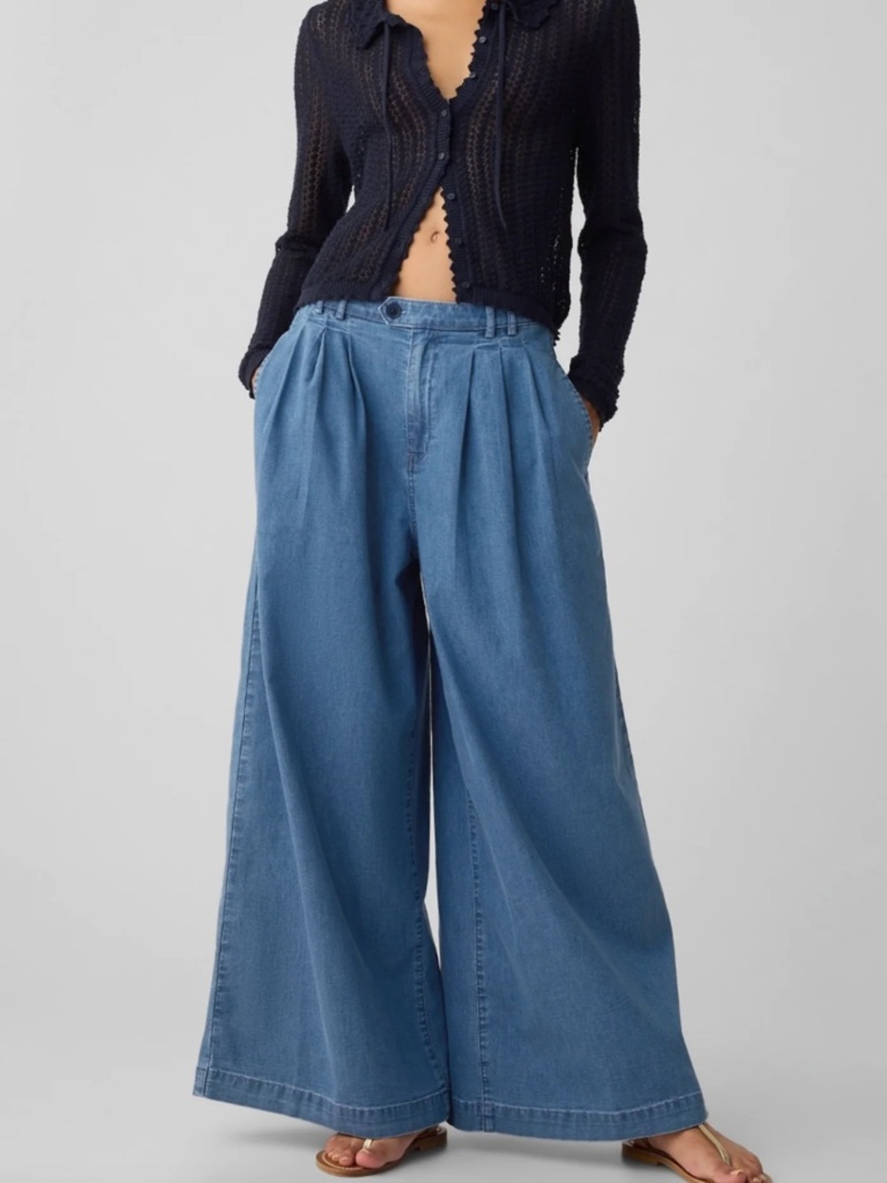 GAP x DÔEN High Waisted Wide Leg Denim Trousers